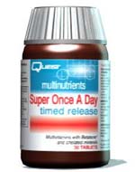 Super Once a day Timed release multi-vitamin vitamin supplement.